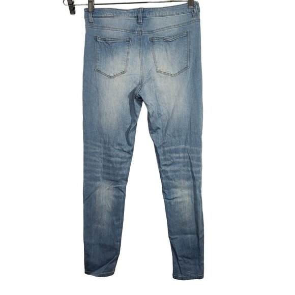 Versona Skinny Jeans Denim Modern Fit Women Size 27 Light Wash Blue Distressed - Picture 3 of 9